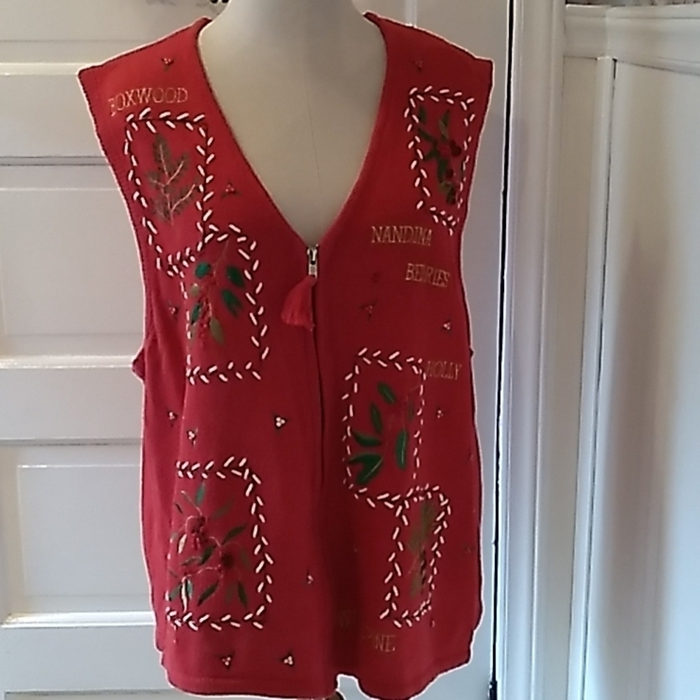 Planet brand 2X Christmas cardigan sweater vest